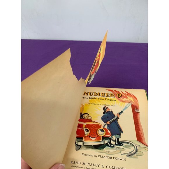 Number Nine The Little Fire Engine 1050 A Rand McNally Book Elf Book FAIR - Picture 7 of 10